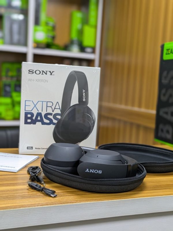 Sony Casque antibruit sans fil WH-XB910N, EXTRA BASS™, jusqu'à 30 heures d'autonomie, design supra-auriculaire – Image 4