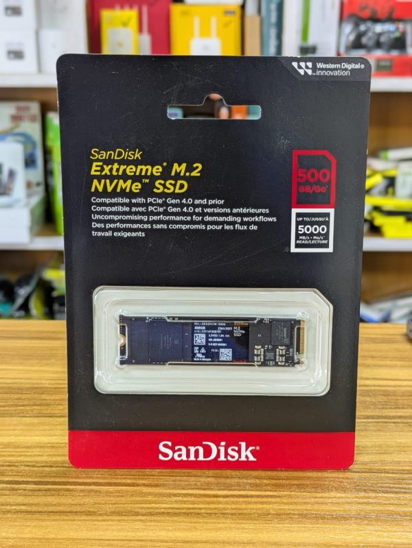 Disque dur interne SanDisk Extrême M2 NVMe 500GB