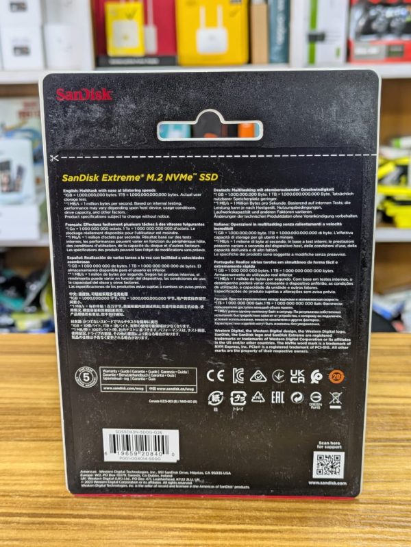 Disque dur interne SanDisk Extrême M2 NVMe 500GB – Image 2