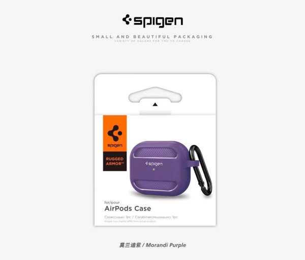 Coque de Protection pour AirPods 2/3/Pro  (avec Mousqueton) - Spigen Rugged Armor™ – Image 5