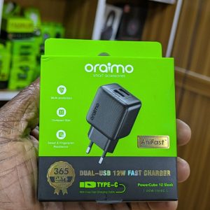 Oraimo PowerCube 12 Sleek 12 W Kit de chargeur mural Double sortie USB