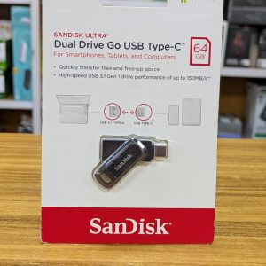 SanDisk Ultra® Dual Drive Go – 64 Go USB Type-C™ & Type-A – Clé USB 3.1 Gen 1 150MB/s