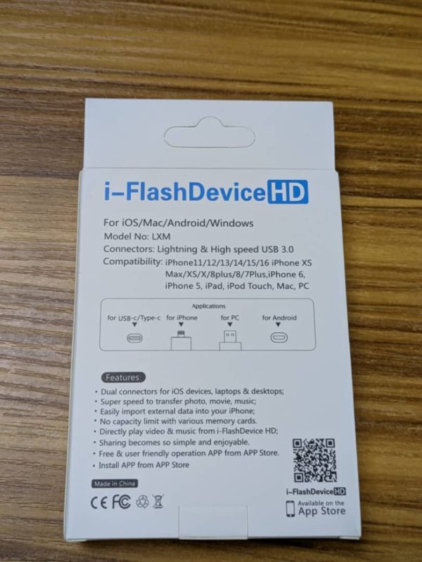 Clé usb 4 en 1 i-FlashDevice HD 64GB  Bouts USB 3.0, USB-C, Micro USB et Lightning – Image 2