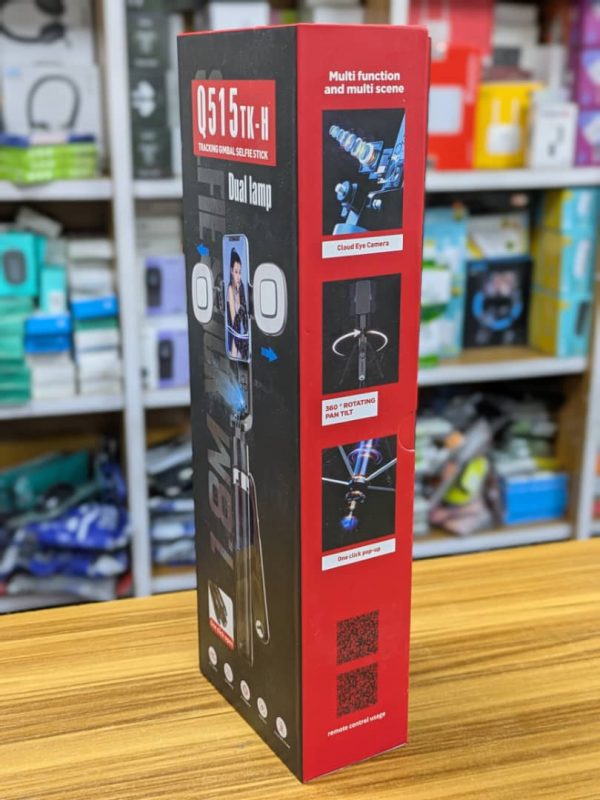 Trépied Gimbal/ Canne à selfie avec lampe, suivi intelligent 360 degré Q515 TK-H Avec une lampe – Image 4