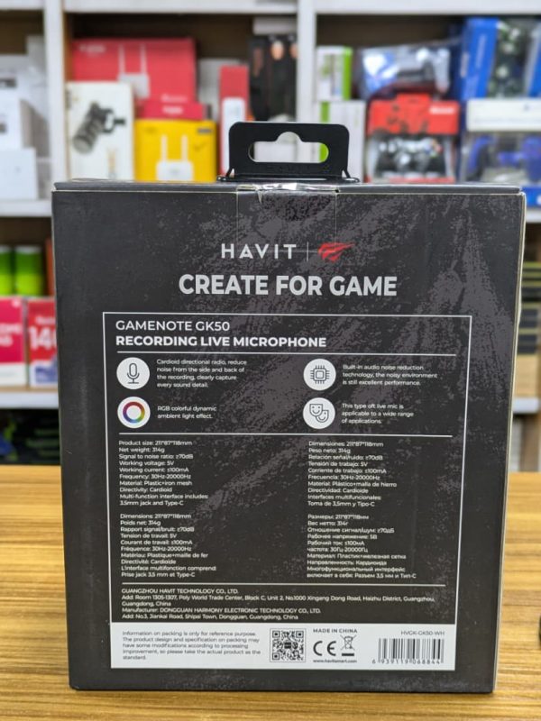 Microphone Havit Gamenote GK50 RGB – Image 3