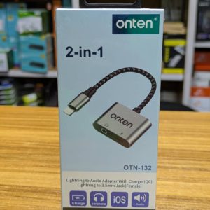 Adaptateur onten lightning vers jack avec port de charge rapide OTN-132