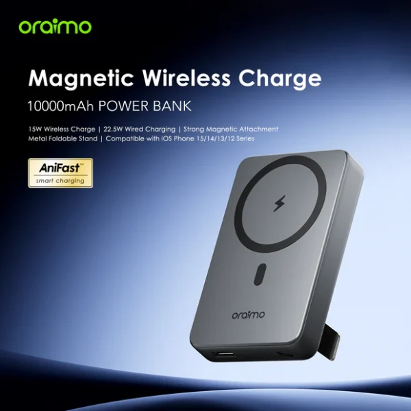 MagPower 15 – Puissance magnétique en format compact : 10 000 mAh, charge rapide sans fil et filaire – Image 2