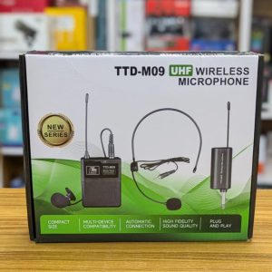TTD‑M09 – Microphone sans fil UHF (émetteur + récepteur)