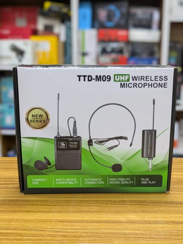 TTD‑M09 – Microphone sans fil UHF (émetteur + récepteur)