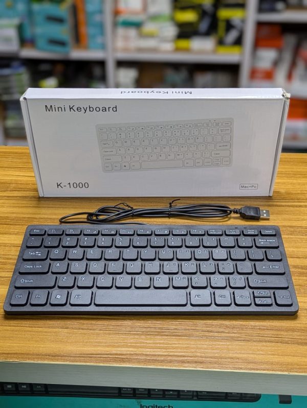 K‑1000 Mini Keyboard – Clavier USB filaire compact (78 touches)