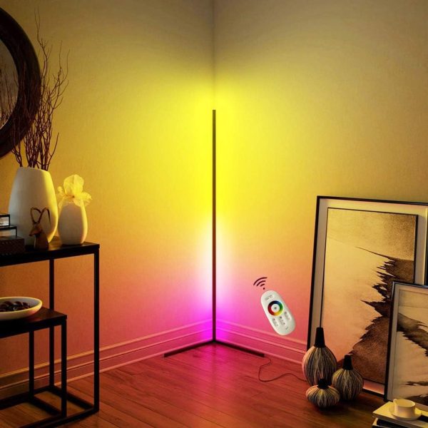 Lampadaire d'angle Led RGB moderne