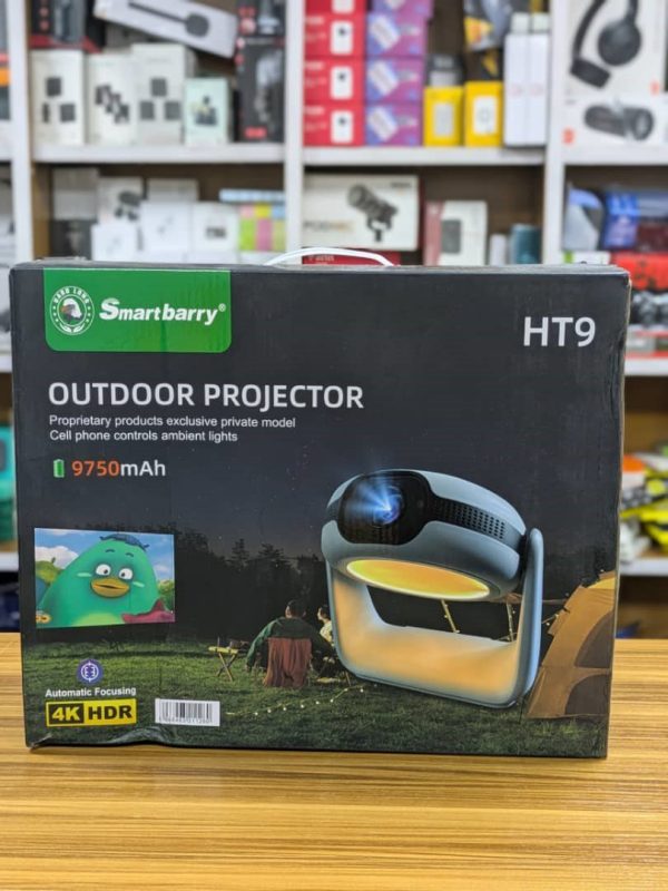 Smartbarry HT9 – Mini vidéoprojecteur intelligent avec batterie  9750mAh
