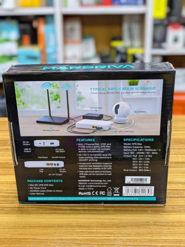 Marsriva KP6 Max – Mini Onduleur DC Intelligent 72Wh – Image 3