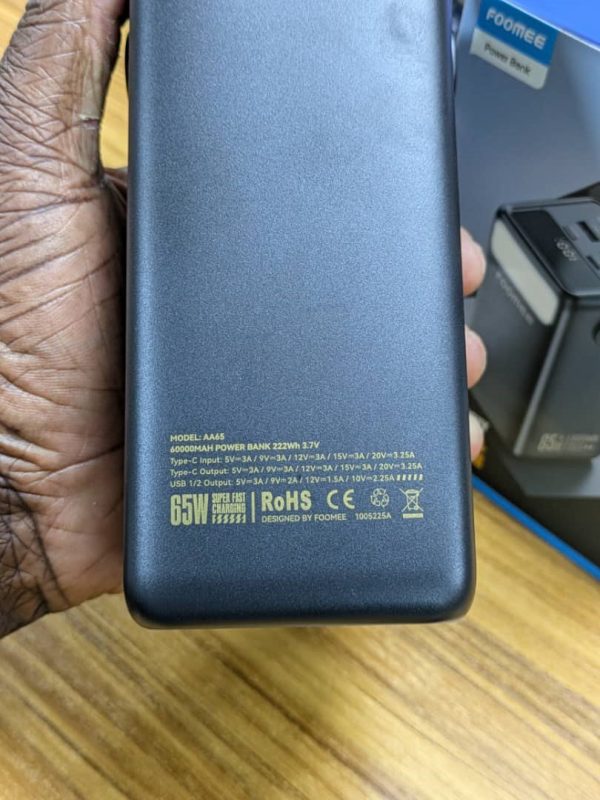 FOOMEE AA65 65W — Power Bank Ultra Haute Capacité 60 000 mAh pour smartphone, pc... – Image 4