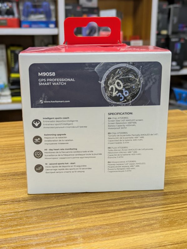 Montre connectée professionnelle d'extérieur Havit M9058 avec écran AMOLED de 1,43" – Image 6