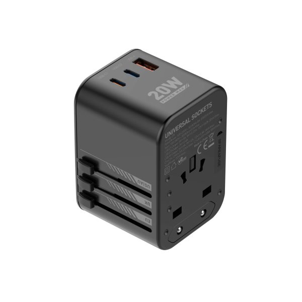 Adaptateur de voyage GaN 3 ports USB 20 W Z9 – Image 5