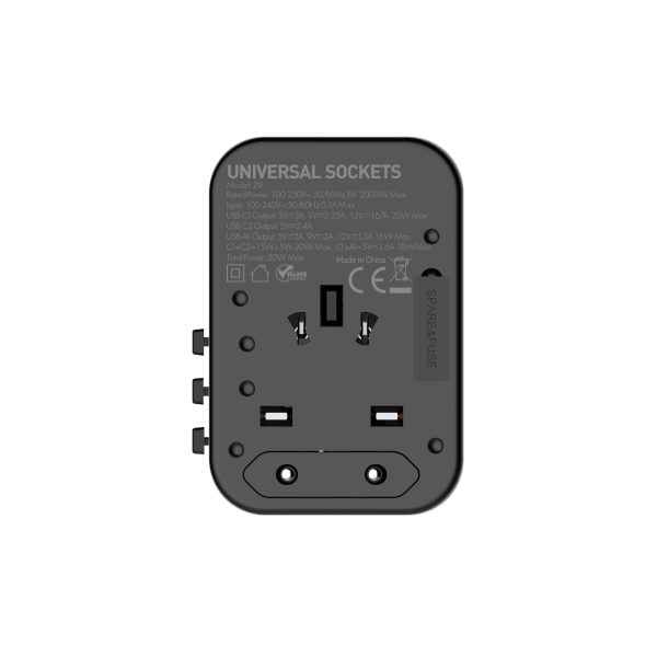 Adaptateur de voyage GaN 3 ports USB 20 W Z9 – Image 6