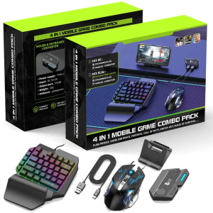 MIX SE Combo Game 4 en 1 – Manette, Clavier, Souris & Adaptateur