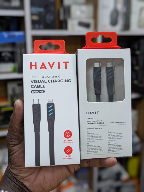 Câble USB-C vers Lightning Havit CB6255 1m