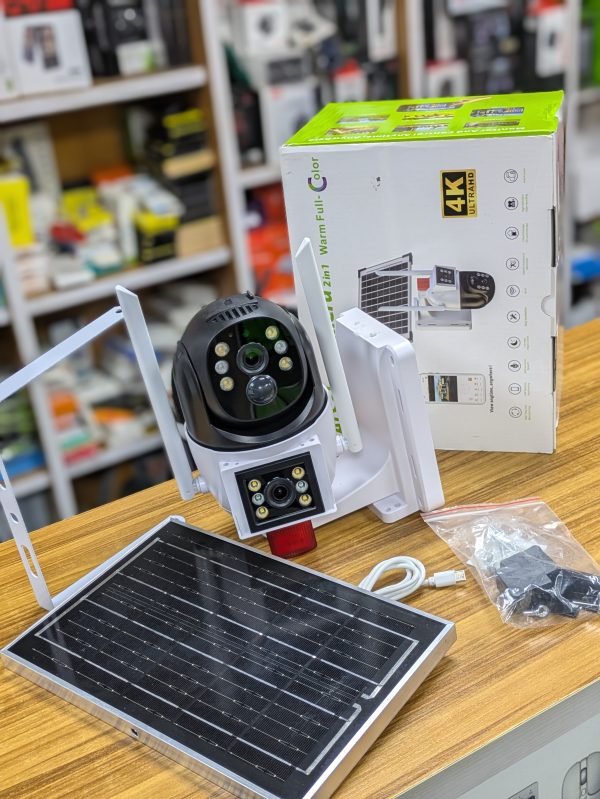 Caméra Solaire 4K Ultra HD - Vision Nocturne Couleur Wifi