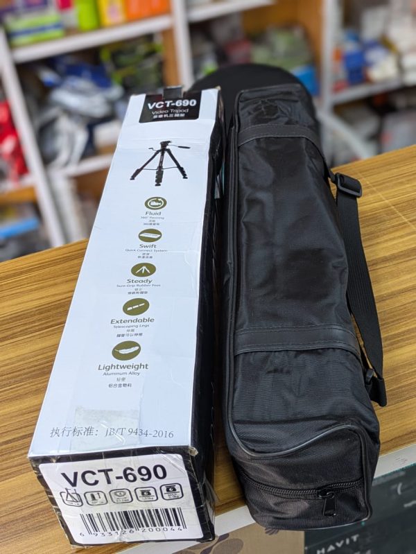 Trépied en aluminium MSC Yunteng avec étui de transport pour reflex numérique (Vct-690, noir) – Image 11