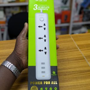 Oraimo Rallonge Multifonction – PowerHub OWS-E331- 3 Ports USB – 3 Prises AC – Blanc