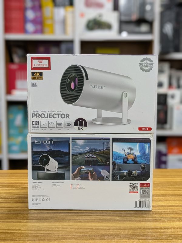 Projecteur Earldom ET-PJ01 – 4K Ultra HD, Auto Focus, Wi-Fi 6