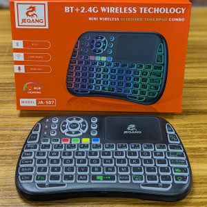 Mini Clavier sans Fil JEQANG JA-507 (BT + 2.4G) – Compact et Rétroéclairé RGB
