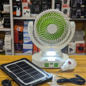 Ventilateur Rechargeable Solaire GDTIMES GD-8021 – Fraîcheur Autonome et Éclairage