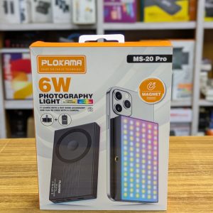 Plokama MS-20 Pro – Lampe de Photographie LED Magnétique 6W