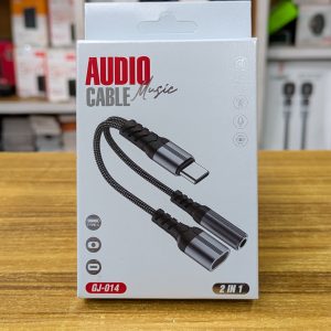 Adaptateur Audio 2-en-1 USB-C vers Jack 3.5mm & USB-C GJ-014 – Charge et Musique Simultanées
