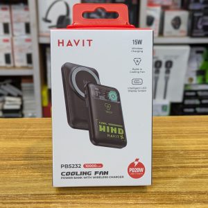 PowerBank HAVIT PB5232 – 10000mAh, Charge Sans Fil 15W avec Ventilateur de Refroidissement