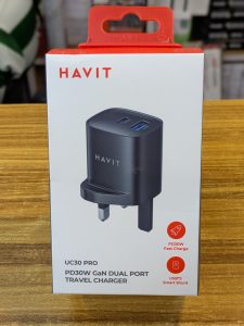 Chargeur Secteur HAVIT UC30 PRO - PD 30W GaN Dual Port Travel Charger