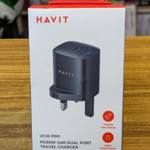 Chargeur Secteur HAVIT UC30 PRO - PD 30W GaN Dual Port Travel Charger