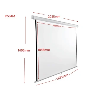 Écran de Projection Mural Manuel HAVIT PS84M - 84 Pouces (16:9)