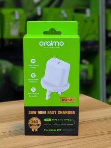 Chargeur oraimo 20W Mini (AniFast™) + Câble USB-C vers USB-C