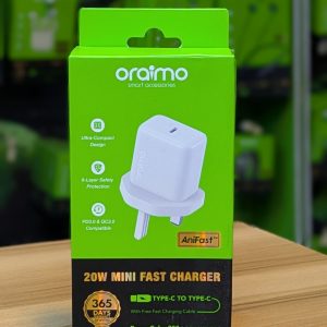 Chargeur oraimo 20W Mini (AniFast™) + Câble USB-C vers USB-C