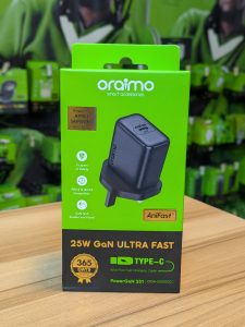 Chargeur oraimo 25W GaN Ultra Fast (AniFast™) + Câble Type-C