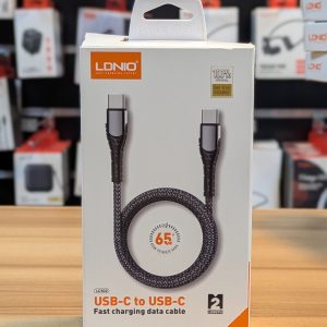 Câble de Charge Rapide USB-C vers USB-C LDNIO LC102 – 65W (2 Mètres)