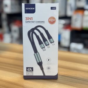 Câble 3 en 1 Sendem M37 (100W / 6A)