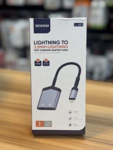 Adaptateur Lightning vers Jack 3.5mm + Lightning Sendem A21