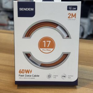 Câble de Charge Rapide USB-C vers USB-C SENDEM 60W (2 mètres)